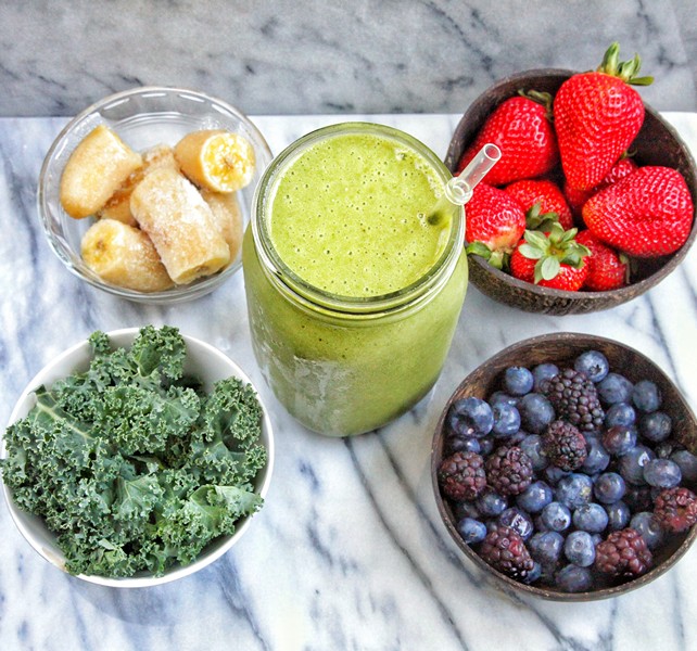 Berry Green Smoothie - Vegan, What? Dope Meal Planner